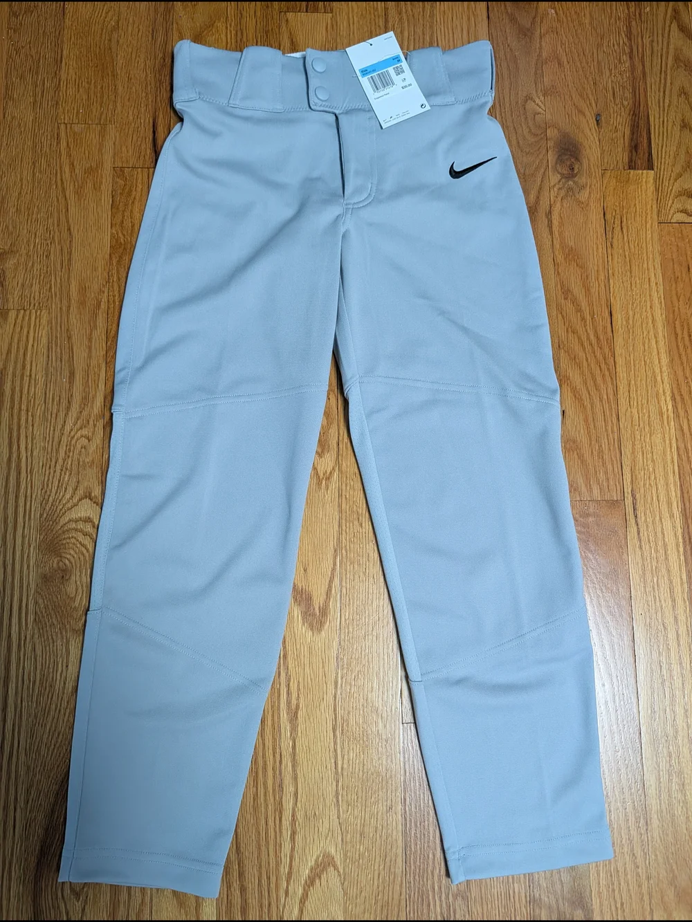 NWT Nike Light Gray Baseball Pants - Boys Size M